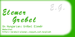 elemer grebel business card