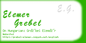 elemer grebel business card